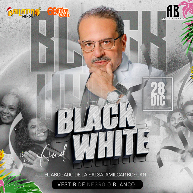 BLACK AND WHITE – BAILATINO MENGA 28 DICIEMBRE
