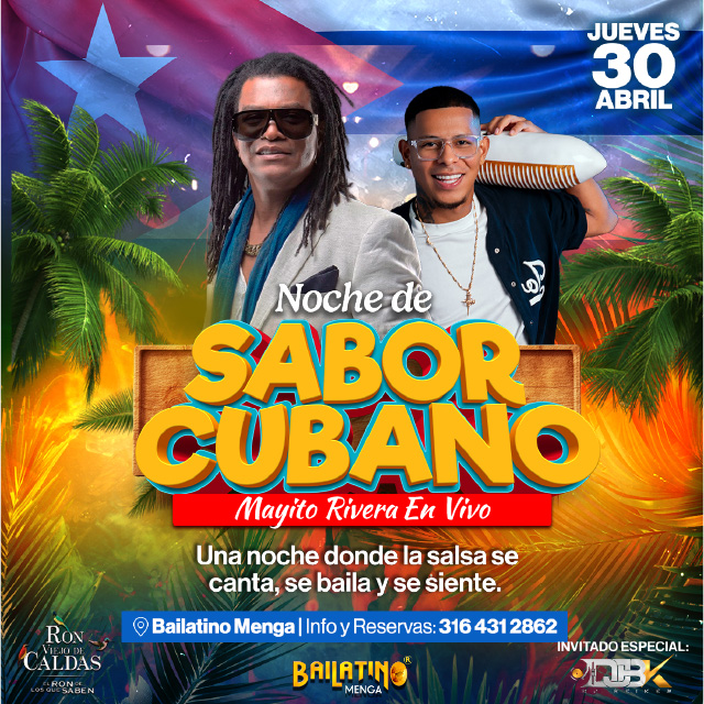 NOCHE CUBANA CON MAYITO RIVERA – 30 ABRIL