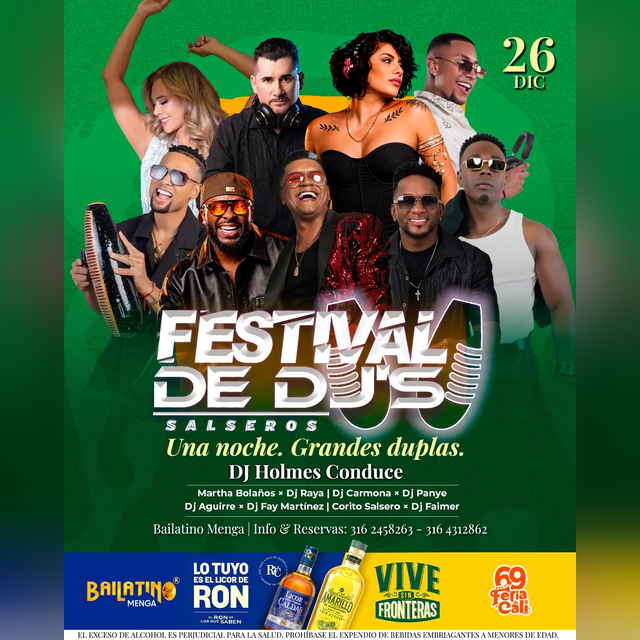 FESTIVAL DE DJ´S – BAILATINO MENGA – 26 DIC