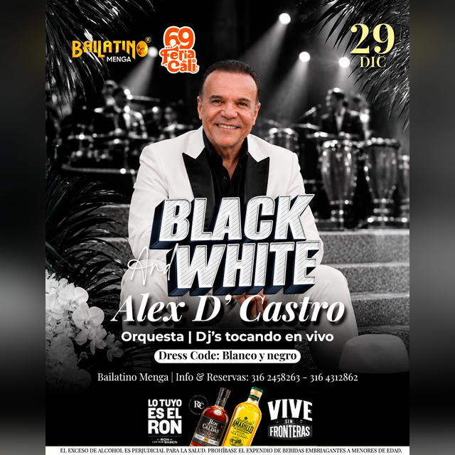 BLACK AND WHITE – BAILATINO MENGA – 29 DICIEMBRE